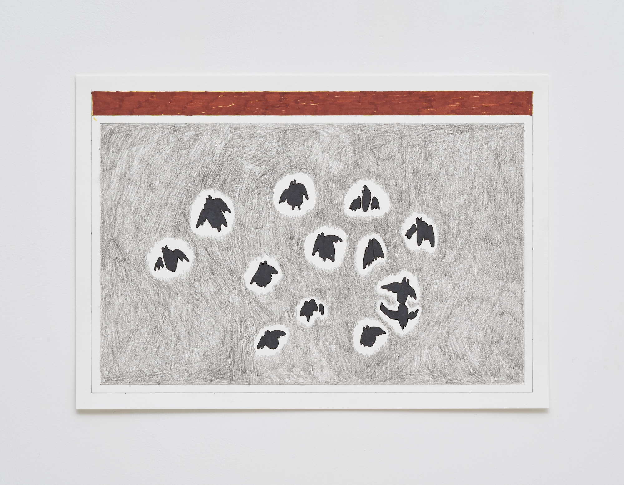 Untitled, 2025, Graphite, marker pen, 21x29.7cm