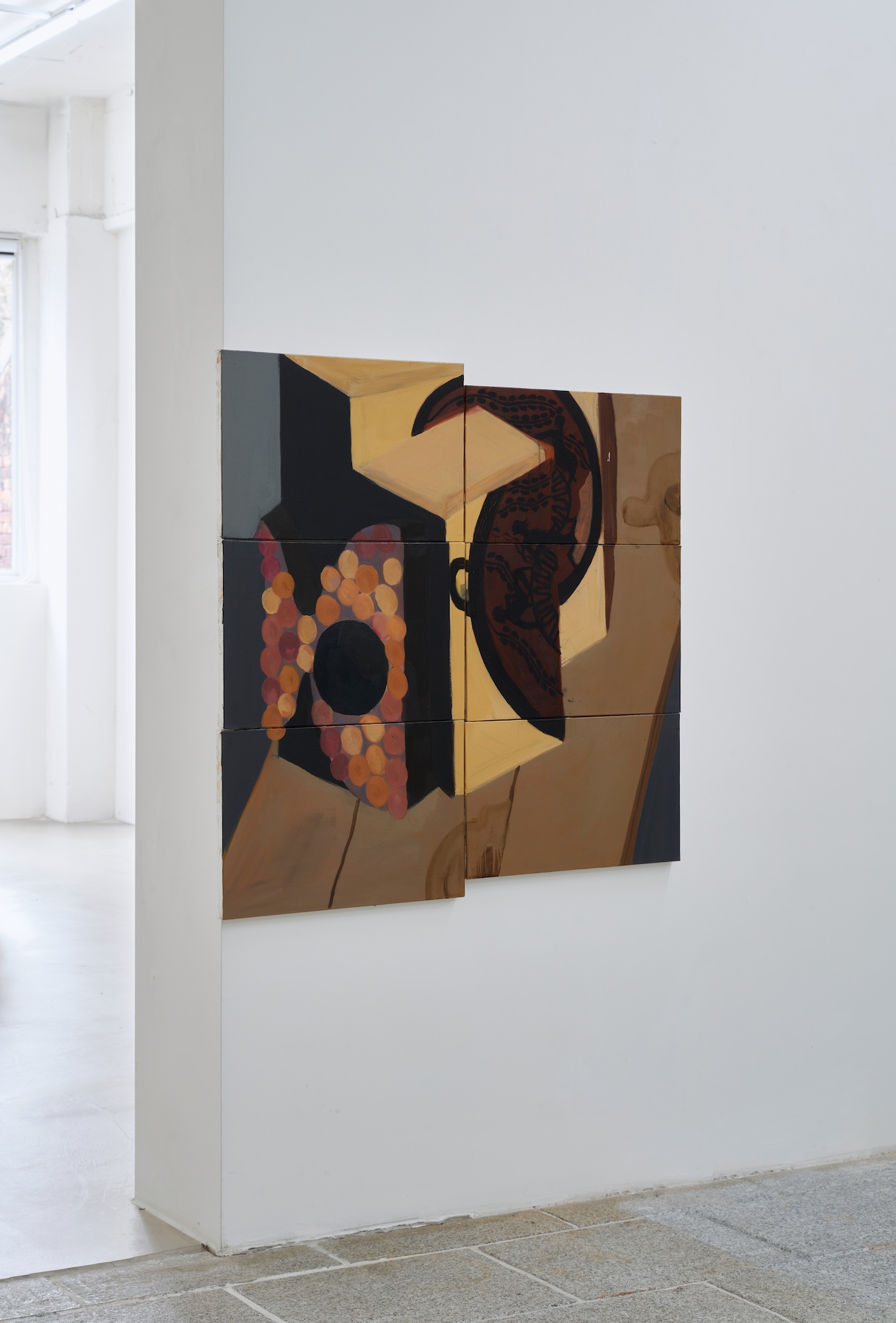 Studio, 2024, Oil, acrylic and pastel on canvas, Dimensions variable