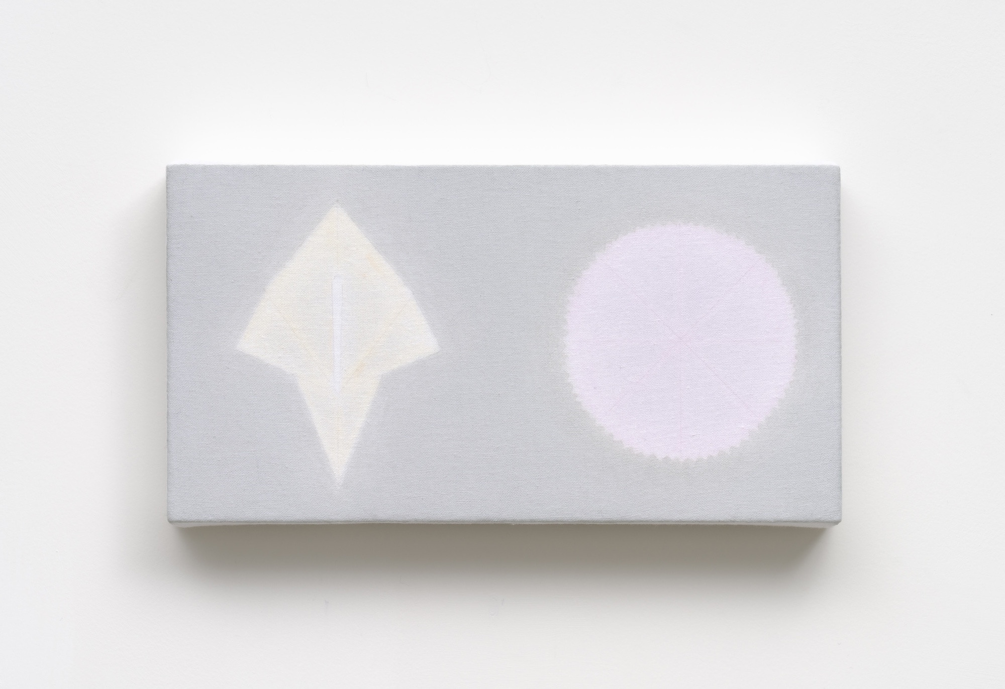 Lily and Rainbow Pink, 2025, Acrylic on cotton, 12x22.7cm